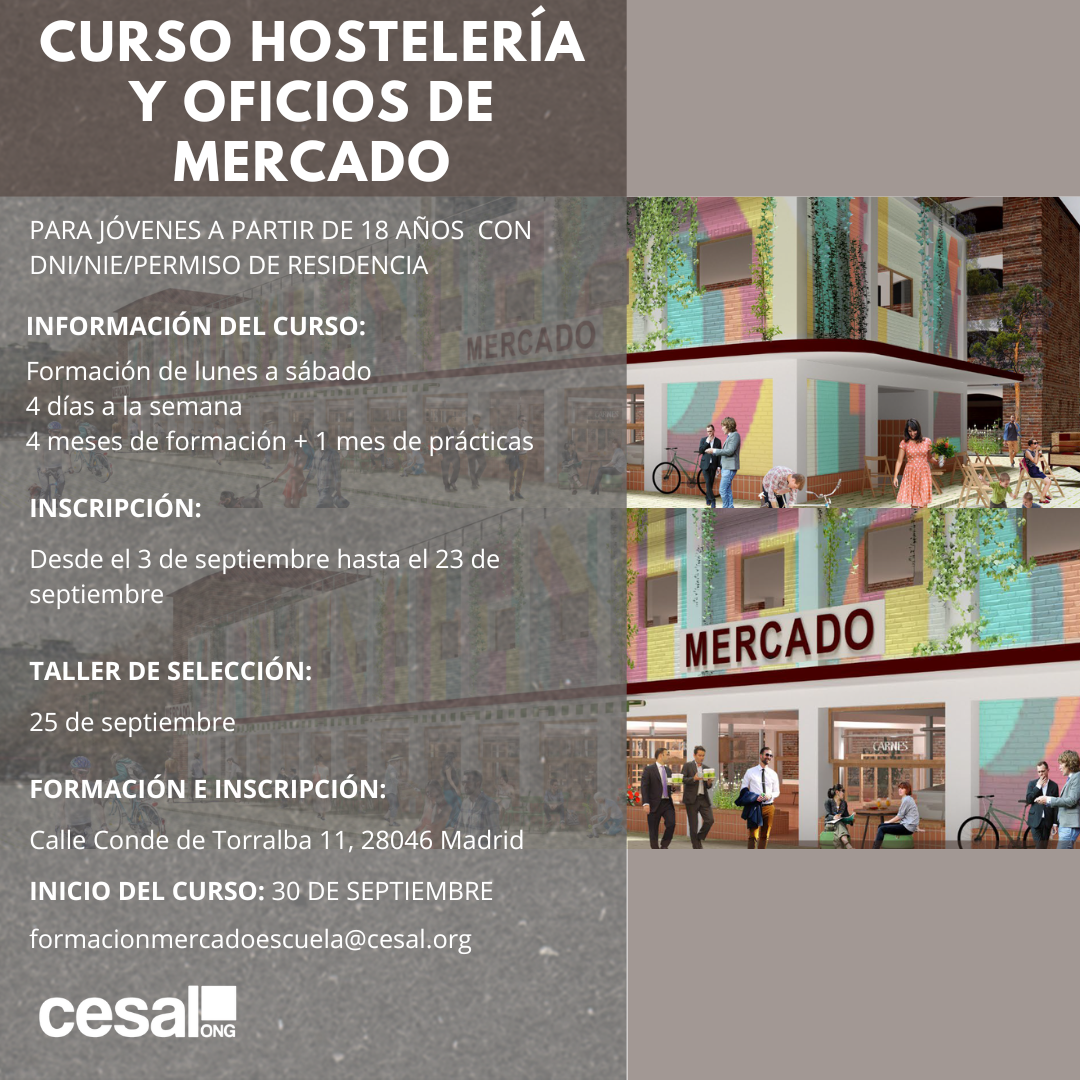 CURSO DE HOSTELERA Y OFICIOS DE MERCADO