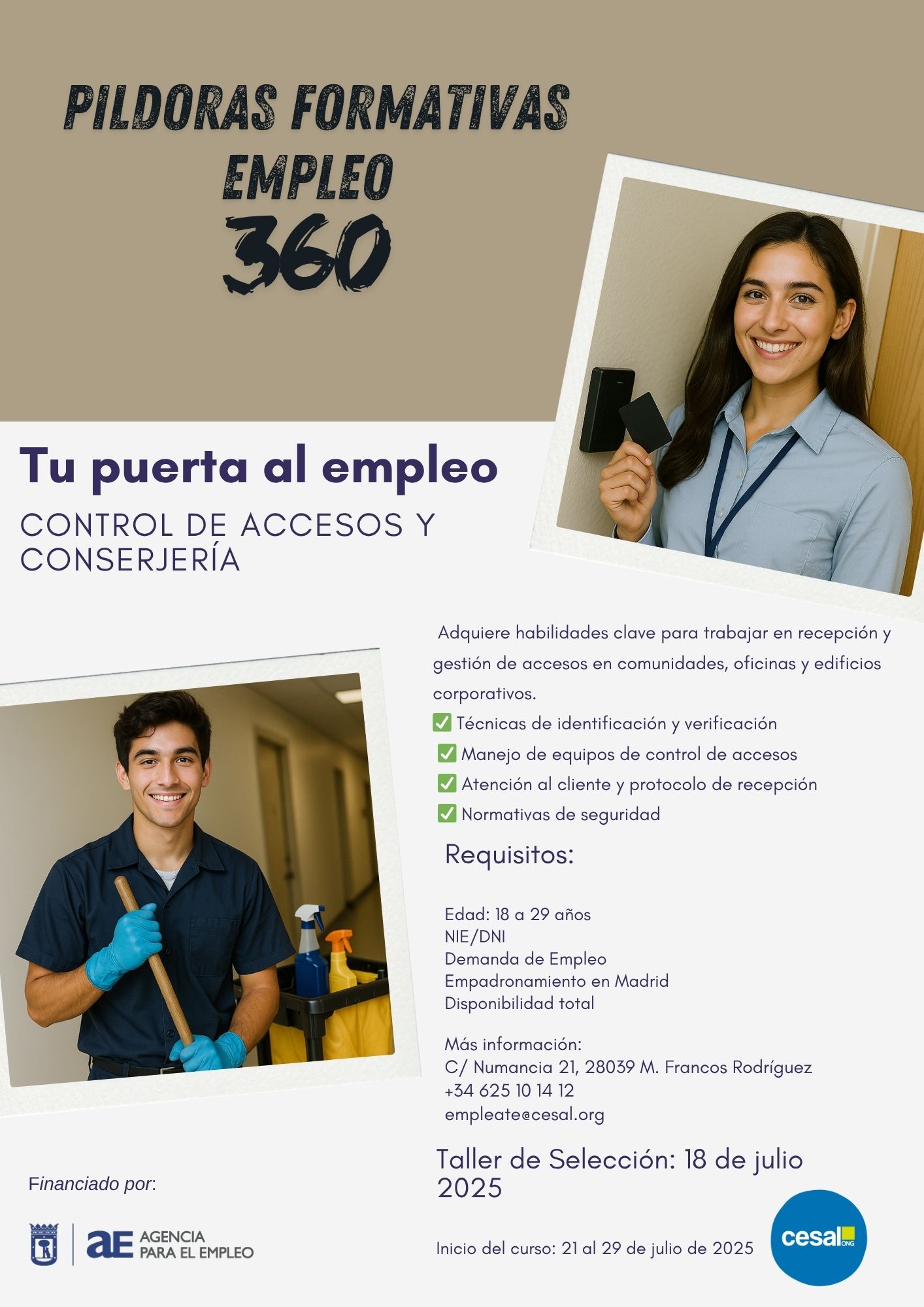 Curso conserje y control de accesos